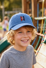 Load image into Gallery viewer, Youth Denim Baseball Cap w/Logo
